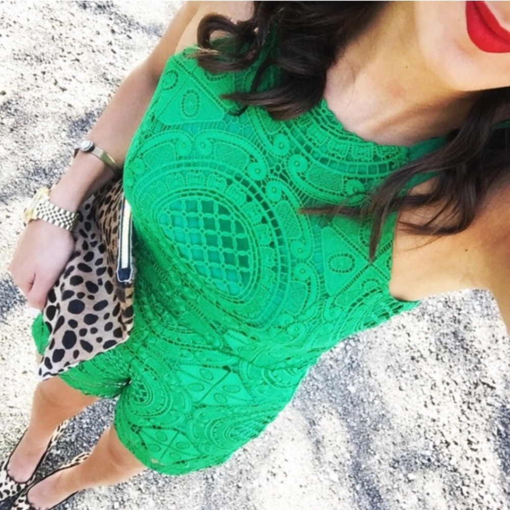 Adelyn Rae Embroidered Lace Romper